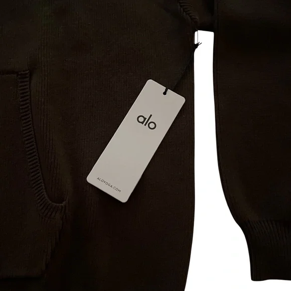 ALO YOGA | Mens | Scholar | Hooded Sweater | Espresso | Large | NWT - Picture 5 of 10